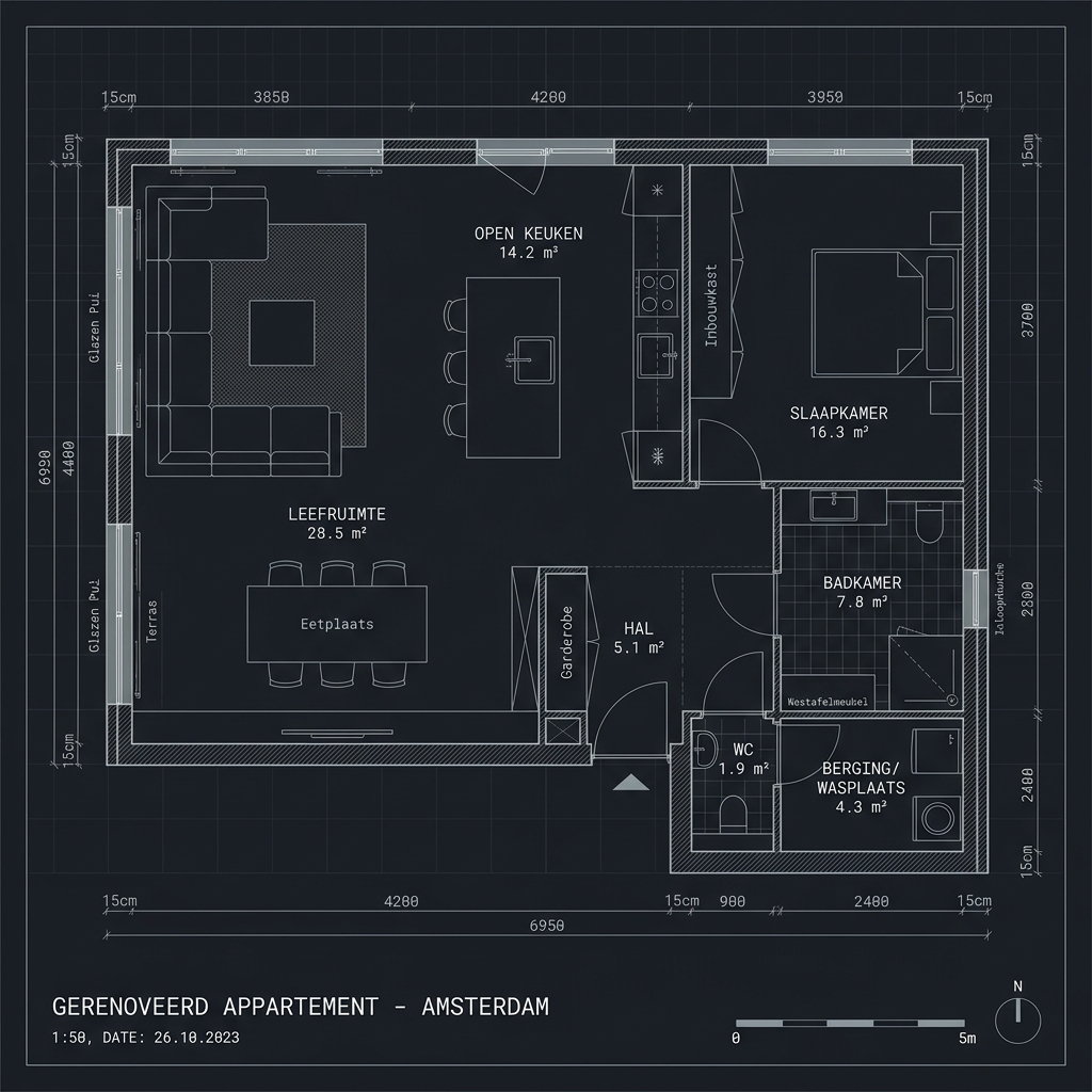 Nieuwe indeling plattegrond